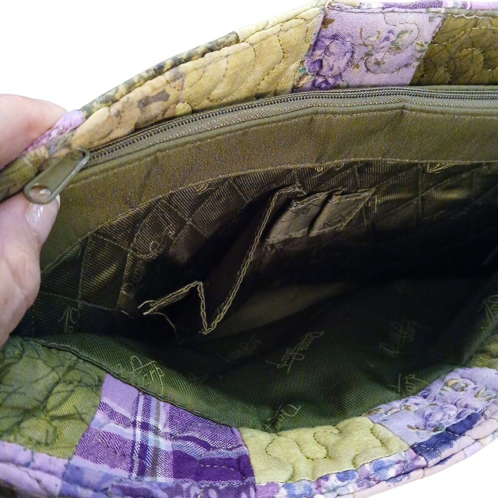 Donna Sharp Quilted Patchwork Cottagecore Purple … - image 8